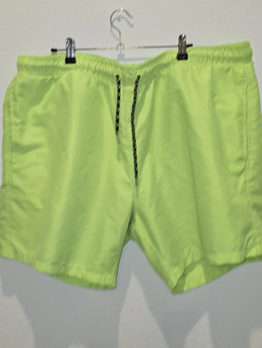 Fashion Nova Men's Neon Lime Swim Board Shorts